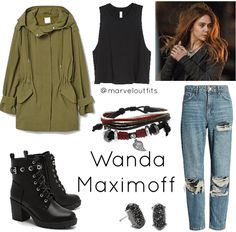 Wanda Maximoff Aesthetic Outfit, Wanda Inspired Outfit, Wandavision Outfits