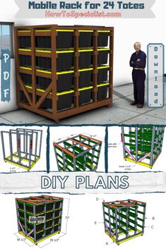 the instructions for how to build a mobile rack