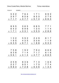 the printable worksheet for addition and subtractional math practice sheets