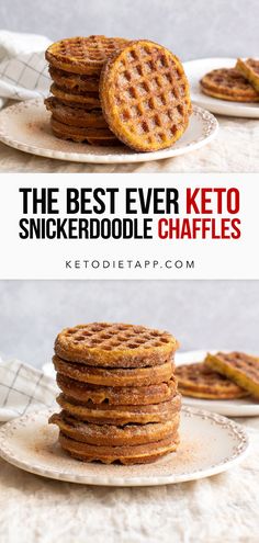 the best ever keto snickkerdoodle waffles