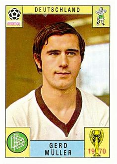 an old soccer card with the name gerd muller on it's front