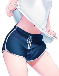 Fem Boy Outfits, Shorts Drawing, Nagisa Shiota, Dolphin Shorts, Drawing Clothes, Shorts White, Short Shorts