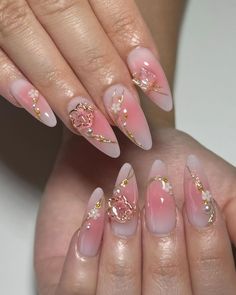 Fairy Garden Nails, Cute Kawaii Nails, Nails Milky White, Nails Milky, Uñas Aesthetic, Lux Nails, Garden Nails, Custom Nails