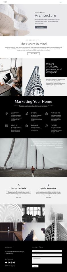 the website design for architecture firm