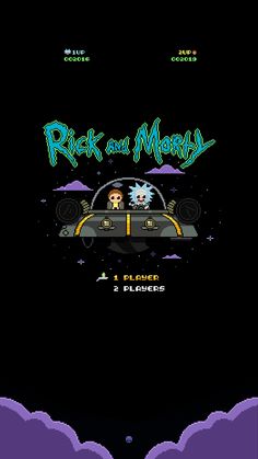 the title screen for rick and mort