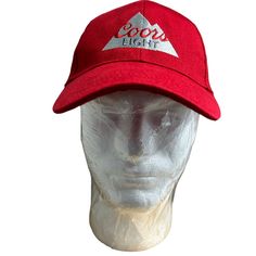 Coors Light Hat Red Short Brim Baseball Cap For Outdoor, Red Adjustable Fitted Hat With Short Brim, American Flag Hat, Carhartt Beanie, Polo Hat, Mens Beanie Hats, Military Flag, Red Camo, Summer Straw Hat