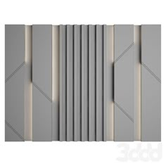 an image of a wall that is made out of different types of panels and lines