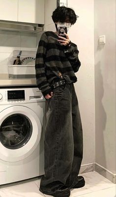 Grunge Outfits Men, Grunge Fits, Estilo Hipster, 일본 패션, Grunge Guys, Grunge Boy, Baggy Clothes, Emo Outfits