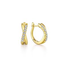 14K Yellow Gold and Diamond Huggie Earrings Gold Diamond Hoop Earrings, Diamond Bar Necklace, Diamond Fashion Jewelry, Diamond Huggie Earrings, Diamond Huggies, Contemporary Earrings, Earring Box, Jewelry Appraisal, Family Jewellery