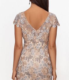 Xscape Floral Embroidered Lace Round Neck Cap Sleeve Sheath Dress | Dillard's Mom Of The Bride Dresses Modern Casual, Sheath Dress Long Sleeve, Mother Of The Bride Gowns Classy, Brides Mom Dress Classy Mothers Summer, Young Mother Of The Bride Dresses Classy, Mother Of The Bride Gown Classy Summer, Summer Mother Of The Bride Dresses Short, Mother Of The Bride Dresses Short, Mother Of The Bride Dresses Spring 2023