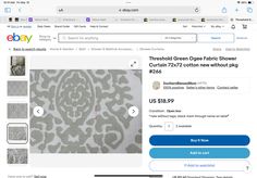 the ebay website has an image of a wallpaper pattern on it