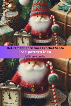 Create a charming Retirement Christmas Crochet Santa! Perfect for holiday decor or as a meaningful gift for retirees this festive season.