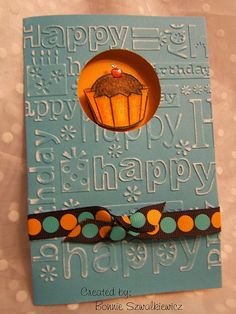 a birthday card with a cupcake on it