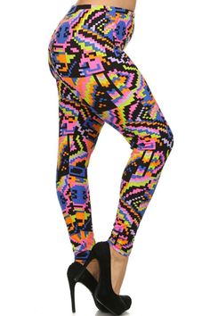 Dress up your outfit with this electric splash print leggings. Pair it with one of your casual tops and you are ready for another comfortable day. Perfect for most plus sizes.

Fabric: 92% Polyester | 8% Spandex
Electric Splash printed leggings
High Waist
Available in One Size Multicolor Graphic Print Stretch Leggings, Multicolor Printed Stretch Leggings, Stretch Multicolor Printed Leggings, Casual Multicolor Printed Leggings, Rainbow Leggings, Lined Leggings, Oversized Knit Cardigan, Solid Tank Tops, Color Block Leggings