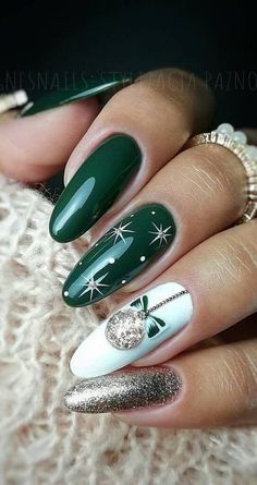 Best Christmas Nails, Christmas Nails Design, Stickers Amazon, Holiday Acrylic Nails, Xmas Nail Art, Acrylic Ideas, Winter Nails Acrylic, Christmas Nails Easy, Cute Christmas Nails