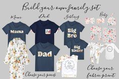 Outfit your family to welcome your new baby with our fully customizable, build your own family coming home outfit set. Everyone can coordinate with the new baby from Mom and Dad, Mom and Mom, Dad and Dad, to big sister or brother! Just follow the slides to order! // C O U P O N C O D E S F O R B U N D L E S// 2 items - BUNDLE2 3 items- BUNDLE3 4 items- BUNDLE4 5 items- BUNDLE5 6 items- BUNDLE6 7 or more items- BUNDLE7ORMORE // O R D E R I N G S T E P S // 1- Select the piece from the dropdown 2- Going Home Outfit For Mom, Big Brother Big Sister, Baby Coming Home Outfit, Hospital Outfit, Going Home Outfit, Picture Outfits, Coming Home Outfit, Gender Neutral Baby Clothes, Baby Set