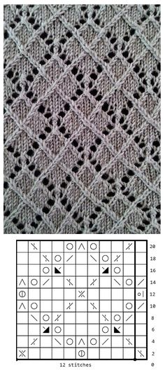 the knitting pattern for an afghan is shown in black and white, with two rows of stitches