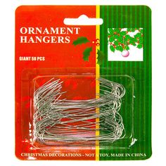 christmas decorations hangers in plastic packaging