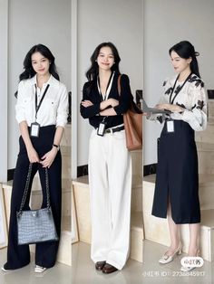 Campus Outfit, Simple Casual Outfits, Outfit Korean Style, Casual Work Outfits Women, Chique Outfits, Korean Casual Outfits, Stylish Work Attire