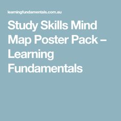 the text study skills mind map poster pack learning fundamentals