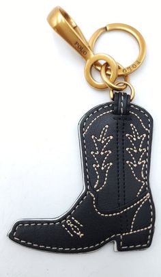 Polo Ralph Lauren Key Chain/Ring Brass/Leather Cowboy Boot Black Embroidered Accessory Inspo, Wishlist 2024, Gag Gifts Funny, Leather Cowboy Boots, Cowboy Boot, Chain Ring, Christmas Wishlist, Fit Inspo, Car Decor