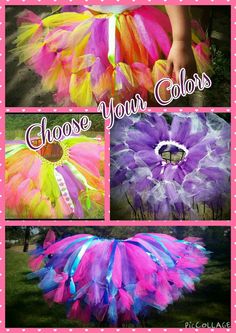 Design your own Petti Tutu Skirt choose your by LilSweetPeaTutus Diy Tutu Dress, Crochet Waistband, Halloween Pinata, Tulle Skirt Tutorial, Candy Themed Party, How To Make Tutu, Diy Tutu, Girl Tutu Skirt, Morgan Hill