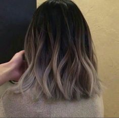 Shoulder Length Hair Ombre Balayage, Ash Brown Balayage Shoulder Length, High Contrast Balayage Short Hair, Dark Ombre Hair Short, Black To Blonde Ombre Hair Short, Ambre Short Hair, Bayalage Brunette Blonde Ombre, Short Boliage Hair Brown, Hair Dye On Short Hair