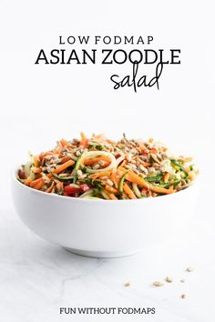 Easy Low Fodmap Recipes, Side Dish Salad, Zoodle Salad, Easy Low Fodmap, Favourite List, Veggie Noodle