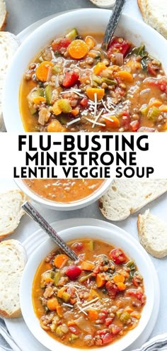 Lentil Veggie Soup, Vegetable Soup Recipes, Veggie Soup, Soup And Stew, Vegetarian Soup, Easy Soups, Easy Soup Recipes