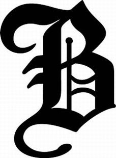 the letter b is made up of black letters