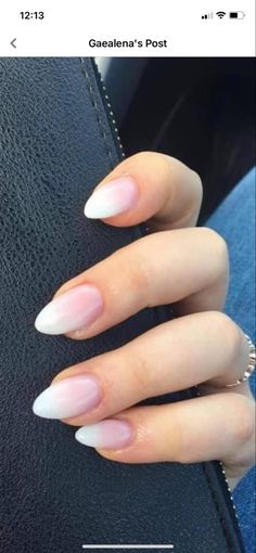 Acrylic Nails Natural, Oval Acrylic Nails, Unghie Sfumate, Ombre Acrylic Nails, Nail Art Ombre, Almond Acrylic Nails, Prom Nails