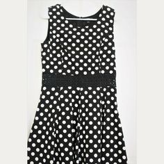 Women s Dress Polka dot A - line dress - Mini dress - Black Size L lace Dress Dress Black And White, Mini Skater Dress, Polka Dress, Dress Mini, White Polka Dot, Skater Dress, Mini Black Dress, Dress Black, A Line Dress