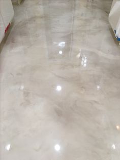 the floor is clean and ready to be used in this commercial store or office area