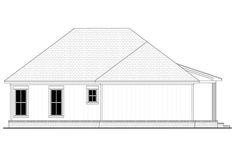 the front elevation of this house plan