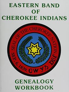 the eastern band of cheroke indians general glory workbook is shown in red, white and blue