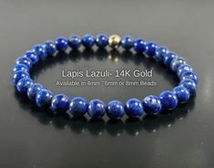 ❤️All Bracelets are Crafted from High Quality GENUINE Gemstone Beads sourced from Reputable Healing Crystal Suppliers. You are buying a Handmade High Quality Gemstone Stretch Bracelet  Handmade with Lots of Love & Positive Energy Includes:  White Organza gift bag  Detailed Healing Crystal Information  Crystal Bracelet Care & Cleansing Instructions ALL Crystal Jewelry is Energetically Cleansed and Charged Before Shipping.  Genuine Natural Lapis Lazuli Beaded Gemstone Bracelet  8mm, 6mm or 4mm wit Blue Crystal Bracelet, Pyrite Bracelet, Bracelet Gift Box, Lapis Jewelry, Lapis Lazuli Crystal, Lapis Lazuli Bracelet, Zodiac Bracelet, Crystal Healing Bracelets, Bracelet Men