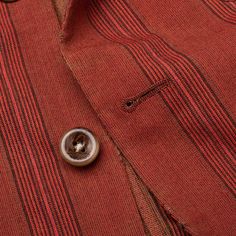 NEW Model: OG052J Line: Galleria L Marked EU Size: 50 US Size: 40 Red Striped 90% Virgin Wool - 8% Silk - 2% Linen Unconstructed, Lightweight Three Button Closure Double Vented Unlined No Buttonholes Patch Pockets Notch Lapel Boglioli Engraved Buttons Made In Italy Shoulder (seam to seam): 18.25" Jacket Length (bottom of the collar to bottom of jacket): 27.75" Sleeve Length (top of the shoulder seam to the edge of the vented side of the sleeve): 25" Chest (pit to pit): 39.5" Waist: 36.5" This pr Red Semi-formal Outerwear With Button Closure, Red Cotton Long Sleeve Blazer, Red Long Sleeve Cotton Blazer, Red Fitted Silk Outerwear, Red Silk Fitted Outerwear, Red Business Outerwear With Hidden Button Closure, Business Red Outerwear With Hidden Button Closure, Red Cotton Blazer, Red Silk Outerwear For Fall