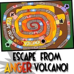 Escape from Anger Volcano Counseling Game Anger Volcano, Volcano Game, Therapeutic Games, Counseling Games, Dealing With Anger, Therapy Games