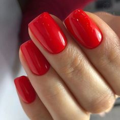 Unghie Nail Art, Red Nail, Homecoming Nails, Manicure Y Pedicure, Chic Nails, Professional Nails, Manicure And Pedicure, Beauty Nails, Red Nails