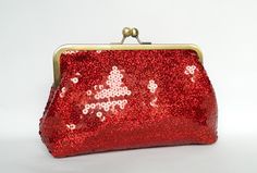 Red Sequin Clutch Purse, Party Purse, Ladies Gifts, Ladies Clutch Bag, Wedding Clutch, Handmade Clutch Bag, Red Evening Clutch Bag Sequin Clutch, Simply Red