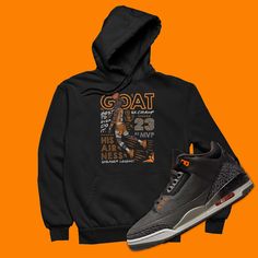 sneaker match hoodie is the perfect sweatshirt to match your Air Jordan 3 Fear Pack Athletic Fit Casual Hooded Hoodie, Black Hoodie With Letter Print For Outdoor Activities, Fleece Sweatshirt For Streetwear Fan Apparel, Black Sweatshirt With Letter Print For Outdoor, Throwback Streetwear Hoodie For Fall, Fall Streetwear Throwback Hoodie, Black Sweat-resistant Hoodie For Streetwear, Sporty Sweat-resistant Hoodie For Streetwear, Sweat Resistant Sweatshirt For Streetwear