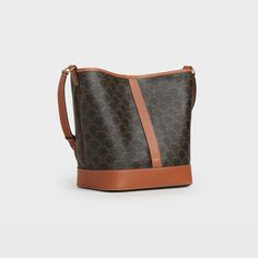 Medium Bucket in Triomphe Canvas - Black|Brown|Beige | CELINE Celine Belt, Celine Shoulder Bag, Celine Handbags, Celine Bags, Celine Bag, New Sneakers, Brown Beige, Small Leather Goods, Chain Bags