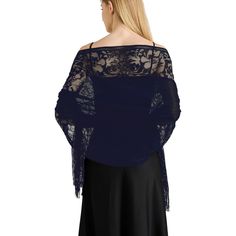 Lace Floral Designthis Navy Evening Shawl With Printed Hollow Out Design, Which Makes The Skin Hidden,Elegant Fashionable, Lightweight, Breathable And Comfortable, Making You More Elegant And Charming Suitable Sizel/W: 74.8''X 24.8'',Weight: 0.16lb,The Size Is Wide Enough To Perfectly Cover Your Arms And Shoulders,It Won't Slip Easily.One Size Fits Most Women Multiple Ways To Wear: The Navy Blue Shawl Is Pretty Elegant And Refined. It Can Wear As Shawl, Scarf, Hijab, Turban And Swimsuit Cover Up Navy Blue Shawl, Scarf Hijab, Evening Shawls, Blue Shawl, Evening Dinner, Floral Shawl, Prom Dance, Bridal Shawl, Bridal Wrap