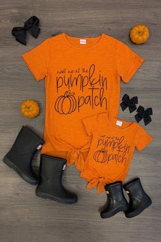 Mom & Me - Meet Me at the Pumpkin Patch Tie Top - Sparkle in Pink Pumpkin Patch Shirts, Mommy Daughter Outfits, Sparkle In Pink, Children Top, Mommy Shirts, Mommy And Me Shirt, Mommy Daughter, Mommy And Me Outfits, Mom Kid