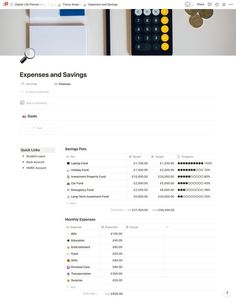 an image of a computer screen showing the settings for savings and savings options on it