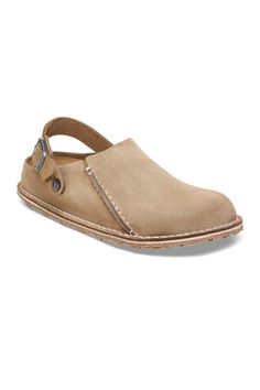 These Birkenstock Lutry Premium Suede Leather Clogs for Men in Grey Taupe will be your favorite casual shoes this season! These clogs feature a comfortable footbed, flexible ankle strap, and soft lining. Pair with your favorite denim and a t-shirt this season! Features Birkenstock Style: 1025293 Color: Grey Taupe Men's Clogs Removable, anatomically shaped cork-latex footbed Upper: suede; nubuck leather Footbed lining: suede Sole: natural rubber with cork elements Clog with a flexible ankle strap and individually adjustable metal pin buckle European sizing, Regular fit Imported Wondering about the size conversion between women’s, men’s and youth Birkenstocks? Check out our Birkenstock Size Conversion Chart Want some more information about the must have casual shoe? Check Out our Blog! Birk Clogs, Sweater Knit Skirt, Clogs For Women, Birkenstock Style, Mens Clogs, Narrow Shoes, Suede Clogs, Casual Shoe, Leather Clogs