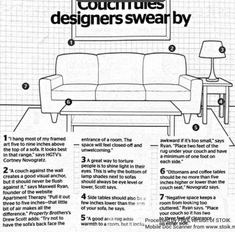 the instructions for how to decorate a couch