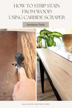 how to strip stain from wood using caribe scraper furniture tools - salt and pepper