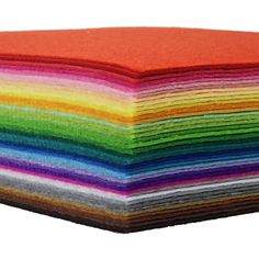 a stack of multicolored felts stacked on top of each other