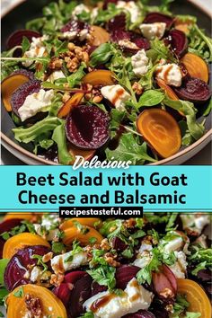 beet salad with goat cheese and balsamic